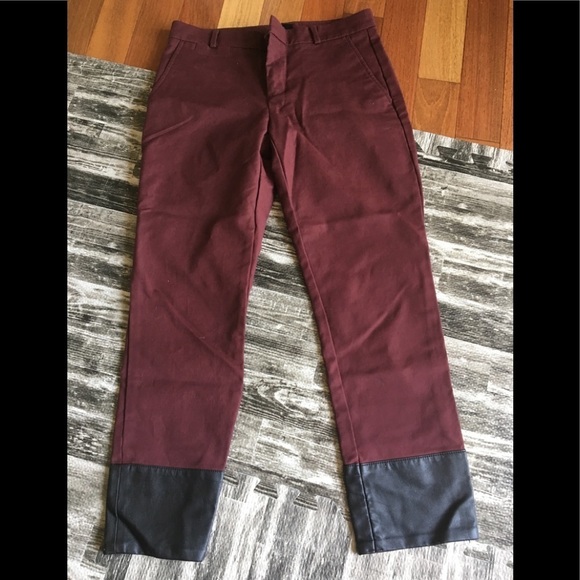 Banana Republic Burgundy Cotton Khakis - Picture 2 of 7